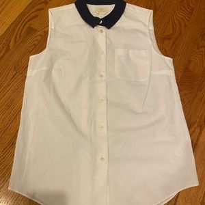 Kate spade sleeveless top size 8, white and black preowned